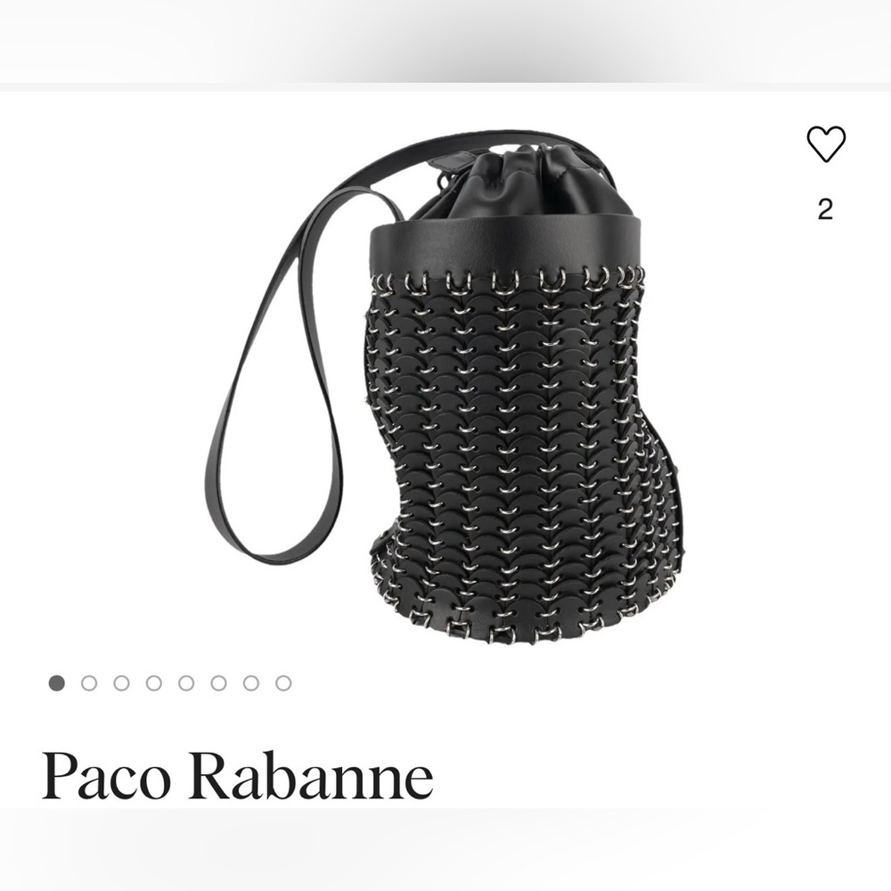 Paco Rabanne Black and Silver Crossbody Bag